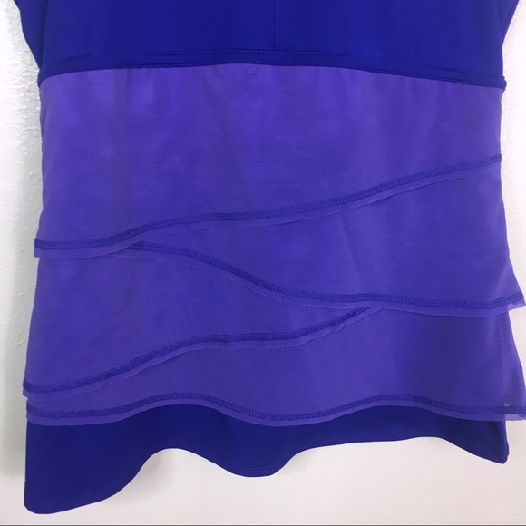Athleta Purple Layered Swagger Run Tank Top, L - Picture 3 of 6